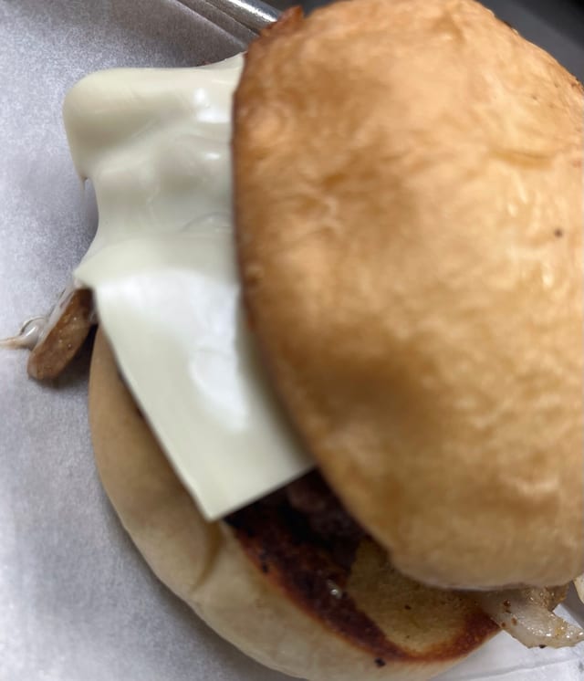 Mushroom Melt Burger.