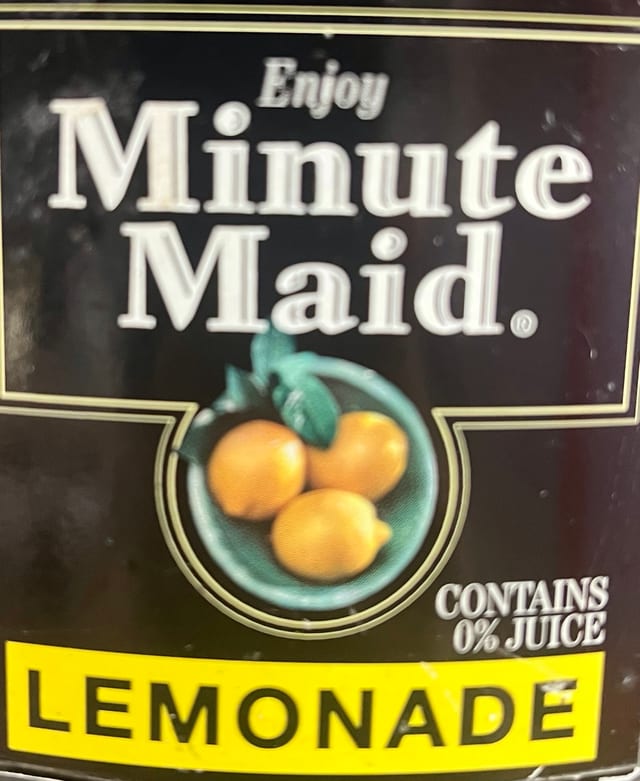 20oz. Minute Maid Lemonade.