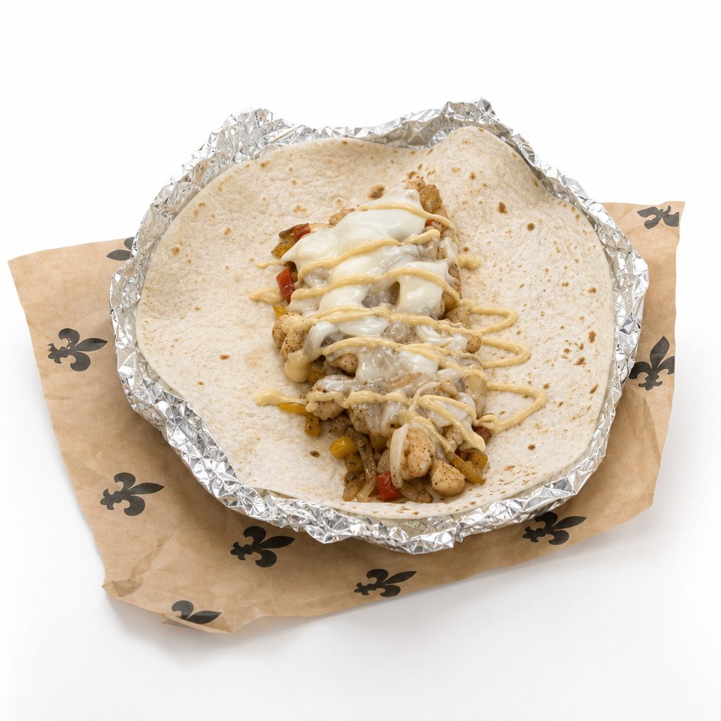 Shrimp Philly Wrap.