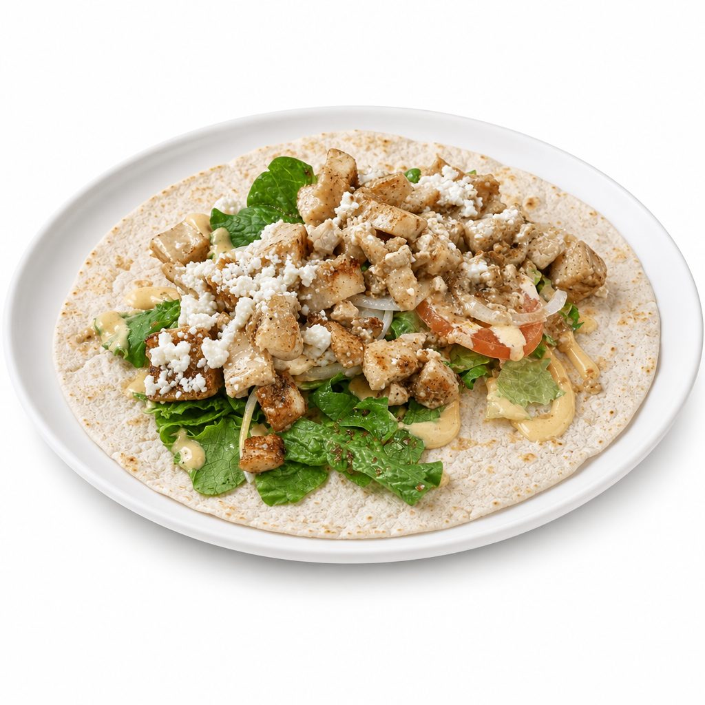 Greek Chicken Wrap.