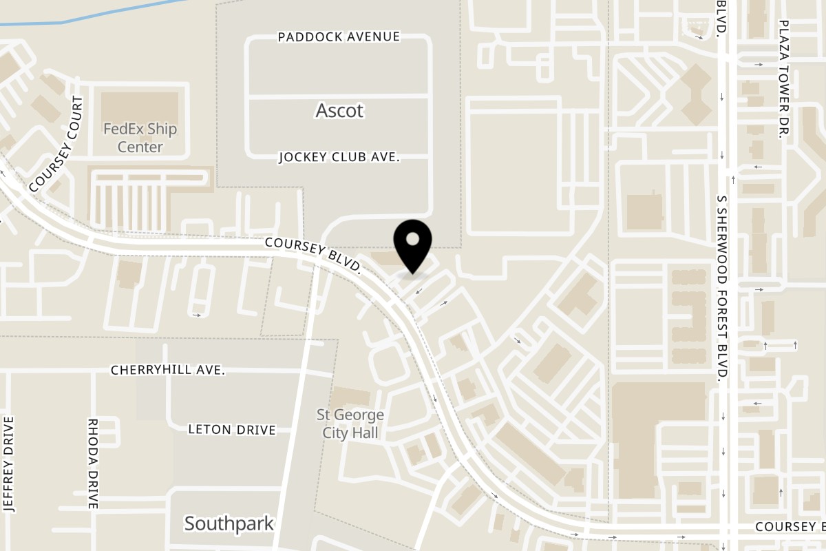 Map showing the location of Bull Chicks on 11135 Coursey Blvd in Baton Rouge